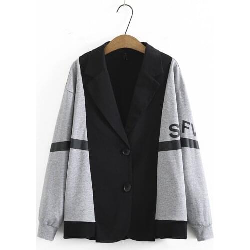 Plus Size Fashion Coat For Women XL-4XL Long Sleeve Stand-Up Collar Large Size Casual Jacket With Contrast Stitching In Autumn