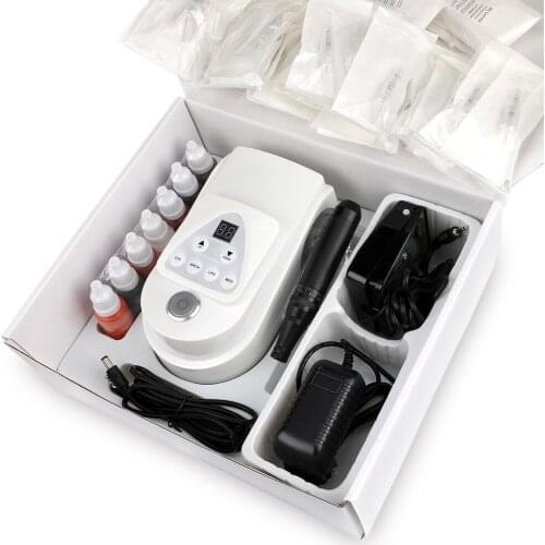 1 Set Tattoo device kit Permanent Makeup Machine Kit Eyebrow Lip Eyeline MTS machine Tattoo Machine with micro needles