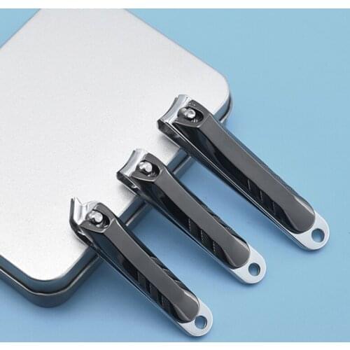 3PCS/SET Nail Clippers Stainless Steel Nail Cutter Toenail Nail File Manicure Trimmer Toenail Clippers for Thick Nails With Box
