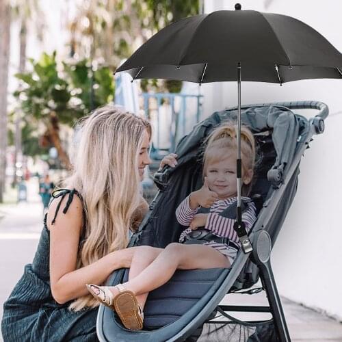1pcs Detachable Baby Stroller Umbrella Adjustable Pram Baby Stroller Cover UV Rays Sun Shade Parasol Rain Protecter Outdoor Tool