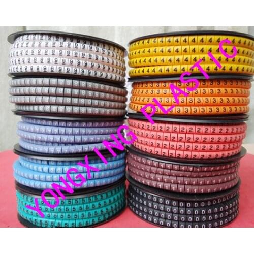 10 roll(10000pcs)/lot EC-0 1.5mm square mark cable