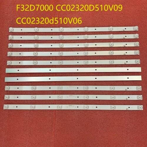 10pcs/lot LED Backlight Strip for F32D7000C TI3211DLEDDS LSF320HN08-M02 KM32K1-SX CO 01 CC02320D510V09 CC02320d510V06 32E20