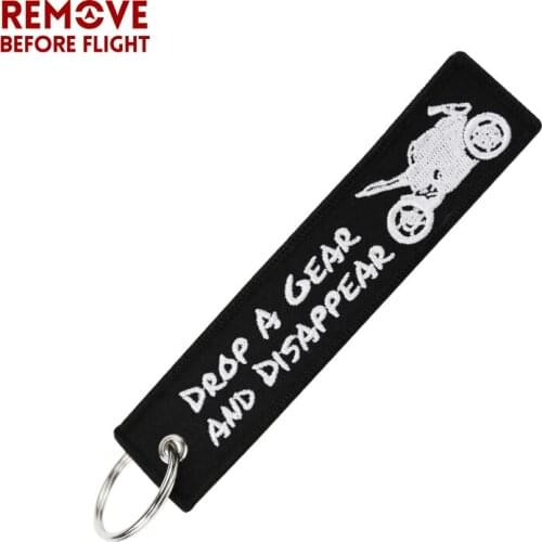 100 PCS Key Chain Bijoux Jewelry Embroidery Keychain Drop A Gear Key Fobs OEM ATV Car Key Bag llaveros for Motor Cars Wholesale