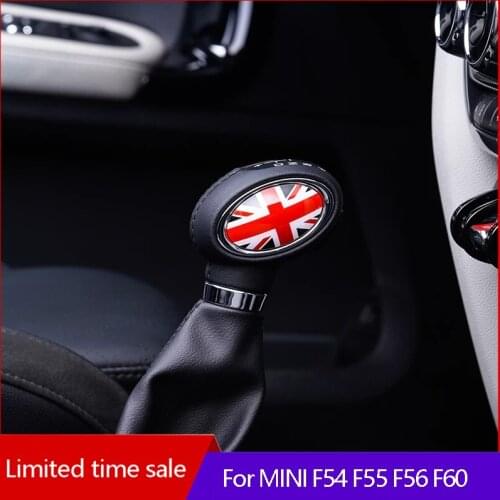 2pcs Car Gear Shift Knob Cover Sticker decoration For Mini Cooper F54 F55 F56 F60 Countryman Modification Accessories styling