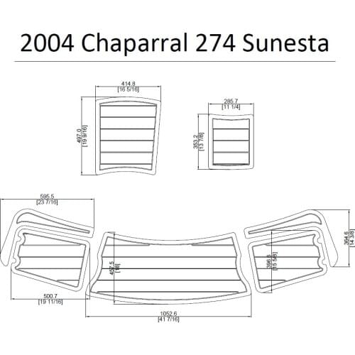 2004 Chaparral 274 Sunesta Swim Platform Pad Boat EVA Teak Decking 1/4" 6mm