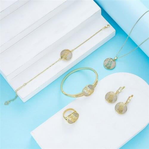 2021 May hot selling accessories wedding jewelry set for women Mixed color jewelry set copper high quality jewelry set