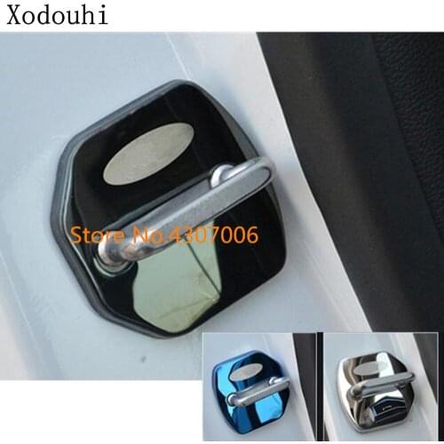 Stainless Steel Interior Anti Rust Water Proof Door Lock Key Keys Protect Buckle Cover 4pcs For Ford Focus 2018 2019 2020 2021