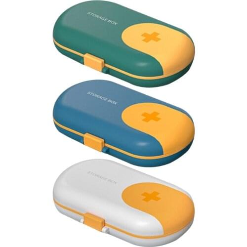 5 Grid Portable Pill Box Safe Compartment Seal Drug Storage Container with Cutter Jewelry Organizer for Home Travel