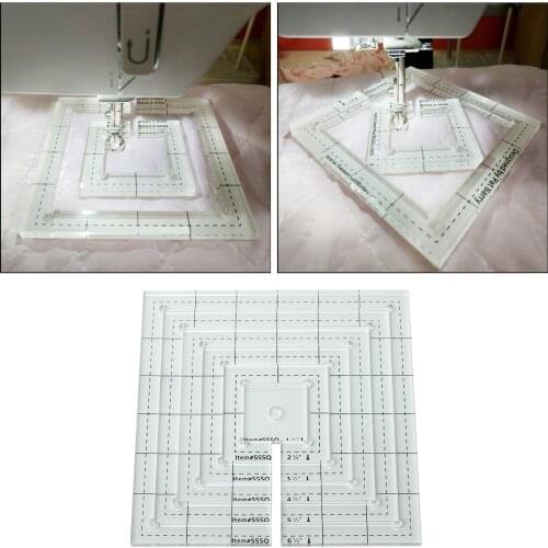 6Pack Square Quilting Ruler Patchwork Drawing Quilt Template for DIY Measure
