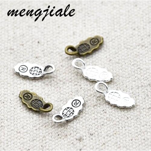 80pcs Spoon DIY Oval Leaf Jewelry pendant Glue On Earring Bails pendant For Fitting Glass Cabochon Pendants 13*6mm