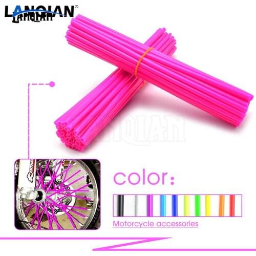 72pcs Universal Motorcycle Dirt Bike Wheel spoke skins cover For YAMAHA PW80 YZ250F YZ450F XT250 XT600 TW200 WR250 Super Tenere