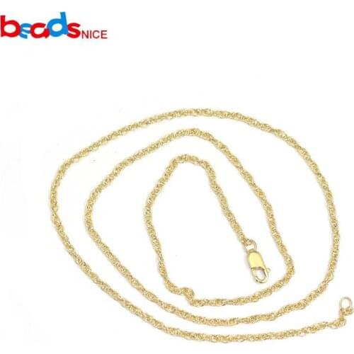 Beadsnice Gold Filled Rope Chain Necklace Minimalist Jewelry Fashion Finished Necklace ID40109