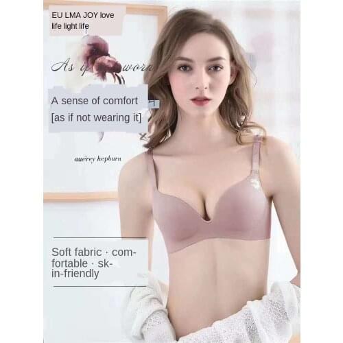 British Chrysanthemum Girl (hot models) Super soft,No trace,Breathable,gather-up adjustable bra