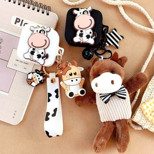 Funny Cute Milk Cow Earphone Cover for Xiaomi Air2 Se TWS Case for Mi Air 2 Se Cover Bluetooth Earphone Case Box Accessories Bag