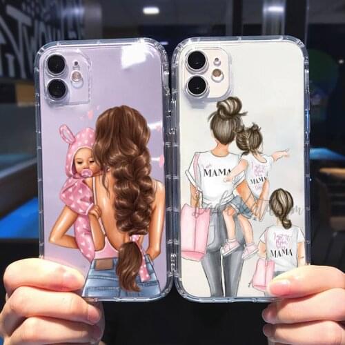 Baby Mama Super Mom Girl Phone Case Transparent soft For iphone 5 5s 5c se 6 6s 7 8 11 12 plus mini x xs xr pro max
