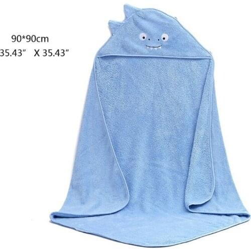 Baby Poncho Bath Towel Velvet 90*90cm Fleece Hood Infant Towels Blanket Newborn Baby Hooded Towel Infant Babies Spa M3GE
