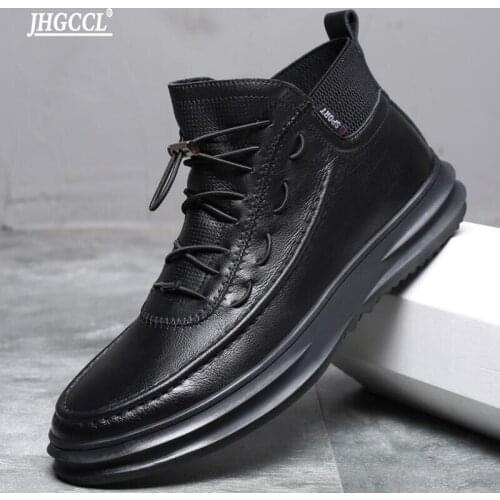 Designer casual shoes New style of mens shoes high-top shoes platform shoes Crease resistant comfortable boots A3