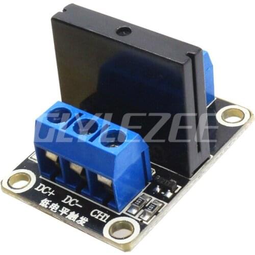 Glyduino A03B 5V 1 Channe OMRON SSR G3MB-202P High Level Solid State Relay Module Output 240V 2A With Resistive Fuse for Arduino