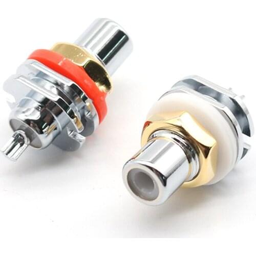 Hifi audio 4pcs High Perfomance rhodium plated Cardas GRFA Thick RCA Female socket Connector adapter
