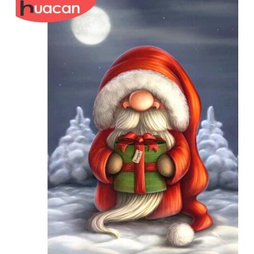 HUACAN Diamond Painting Christmas DIY Diamond Embroidery Santa Claus Full Square Drill Cartoon Picture Of Rhinestone