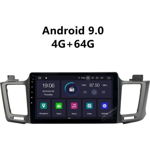 JSTMAX 10.2'' Android 9.0 4G + 64G ISP Screen Car Radio Stereo Player For Toyota RAV4 2014 2015 2016 GPS Navigation