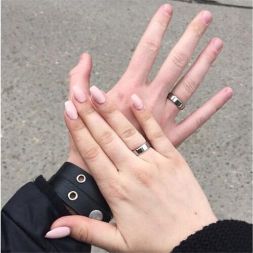 MANGOSKY 6MM 316 Titanium Ring Men Women Ring Stainless Steel WTR32