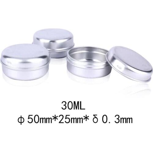 50*25mm 30ml Metal Cream Jars with screw lid Silver tin container bottle can pot candle can empty box mkeup case container jars