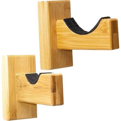 Baseball Bat Wall Mount for Horizontal Display, Handmade Solid Wood with Felt Liner and Bat Wall Mount(2 Pack)