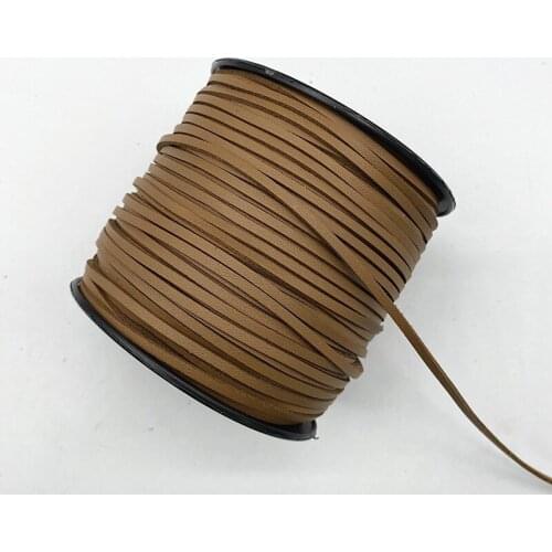 New 5yards 3mm Flat Faux Suede Braided Leather Lace Cord Korean Velvet Leather Handmade Thread String Rope for Jewelry Making#13