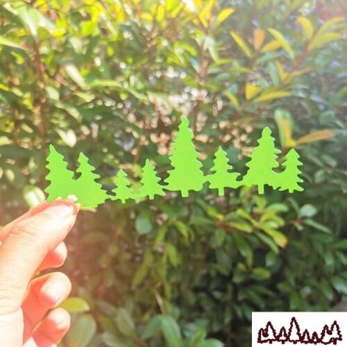 Christmas Trees Forest Metal Dies Cut Template for Embossing DIY Scrapbooking Paper Album Gift Card Making New Stencil Craft Cut