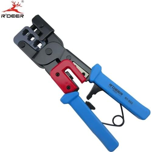 RDEER 3-in-1 Crimping Pliers 220mm Wire Stripper Network Ratchet Press Pliers Crimping Tool Cable Cutter Multitool Hand Tools