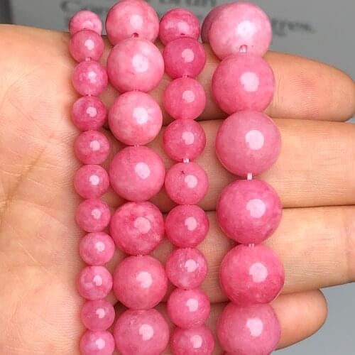Wholesale Red Rhodochrosite Round Natural Stone Beads For jewelry Making DIY Bracelet Necklace Loose Spacer Beaded 6/8/10/12MM