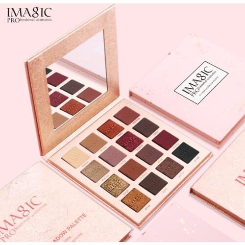 IMAGIC 16 Color Charming Eyeshadow Palette Highly Pigmented Glitter Eye Shadow with Matte Colors Easy to Wear Make up Palette