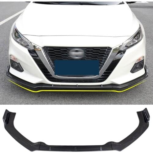 Front Bumper Spoiler Protector Plate Lip Splitter Body Kit For Nissan Altima 2019 2020 Carbon Surface Decorative Strip Shovel