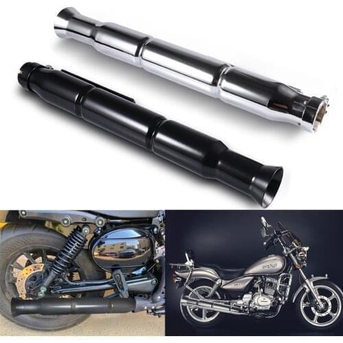 Retro Motorcycle Exhaust Muffler Pipe Cafe racer Modified Tail Exhaust System For Harley Sportster 883 1200 Forty Eight Seventy