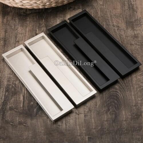 High Quality 4Pairs Recessed Stealth Furniture Handles Drawer Pulls Knobs Cupboard Wardrobe Kitchen Hidden Cabinet Door Handles