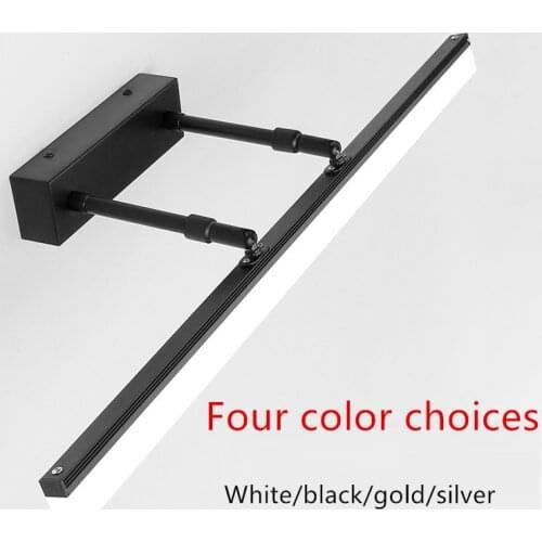 Mirror Headlight Waterproof Bathroom Lighting Mirrors LED Black/White/Gold/Silver Bathroom Mirror Cabinet Decoration Luster