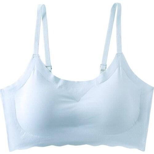 Women Sexy Bra Bandeau Top Tank Crop Tops Tube Female Anti-glare Vest Streetwear Sleeveless Camis Seamless Sports Lingerie Tee