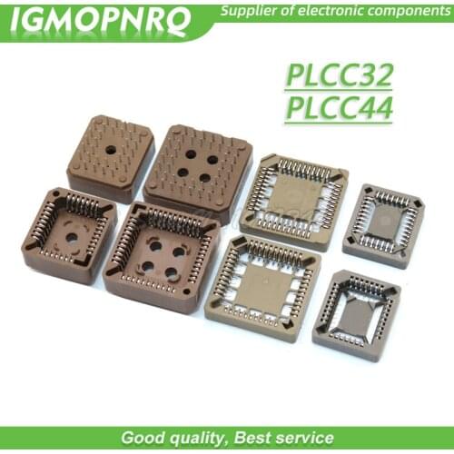 10PCS PLCC IC socket PLCC32 PLCC44 SMD DIP 32/44 Pin PLCC Socket adapter IGMOPNRQ
