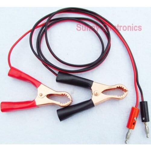 100CM CAR battery clip Clamp Alligator clip TO 4MM BANANA PLUG Connectors