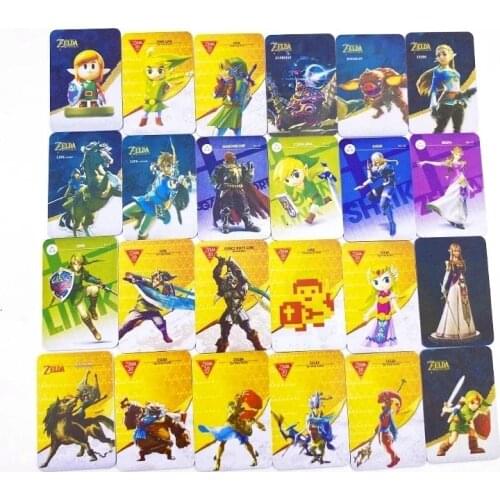 24Pcs mini cards of Breath for the Wild Zerda Game NFC Collection Of Amxxbo Card Ntag215