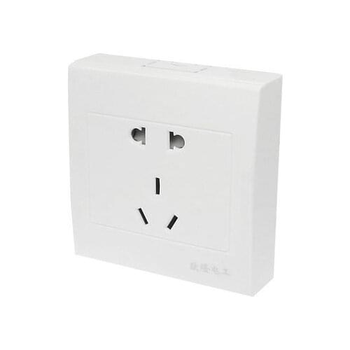 US AU EU Plug Base Socket White Plasitc Casing Switch Wall Plate AC 250V 10A