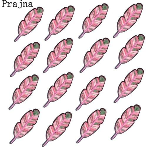 Prajna Wholesale Leaves Colorful Patch Iron On Cheap Embroidered Patches For Clothing Kids Parches Ironing Patches Cartoon Badge