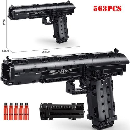 Military Desert Eagle Model Building Blocks Technical City SWAT Gun Army Weapons Bricks Educational Toys For Children Kids Gifts
