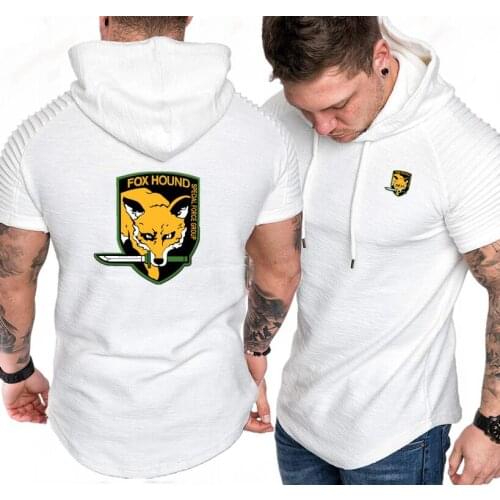 Fox hound Special force group Print Hoodies Men Short Sleeve Casual Thin Hoodie hip hop Tracksuit Hoody Casual Sweatshirts