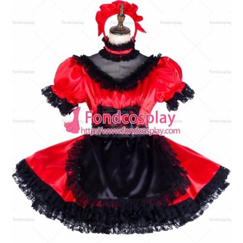 Lockable Sissy maid Satin Uniform cosplay costume Tailor-made[G1994]