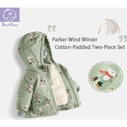 Best Baby 2020 2-Piece Set Childrens Winter Down Jacket for Girls ClothesOutdoor Hooded Jacket Kids Warm Down White Duck Down