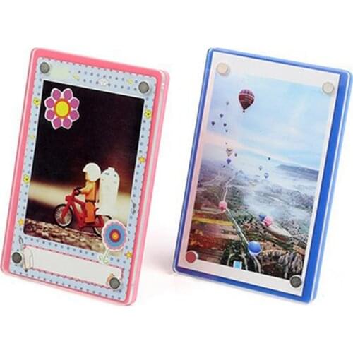 Hot Sale 3" DIY Magnetic Acrylic Photo Frame Fridge Magnet Picture Frames for Refrigerator 9x6cm Birthday Gift Family Festival
