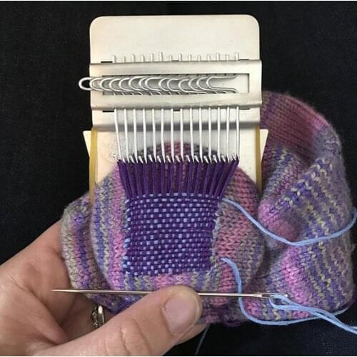 Small Loom Speedweve Weave Tool Portable Darning Machine Small Knitting Machine Tool 10/14/ 28 Needle Denim Hole Repair Tool