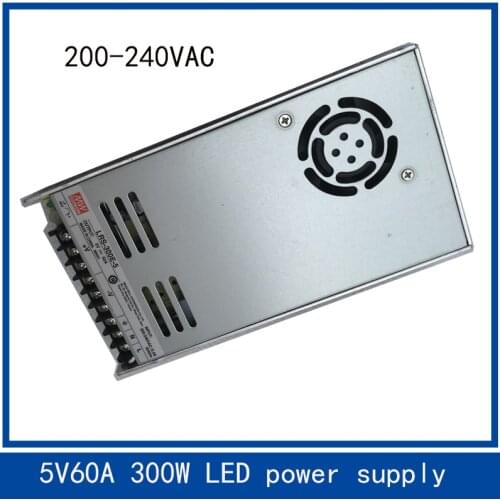 MW 5V60A 300W Special LED display power supply With Fan uitra-thin